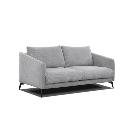 Canapé 2,5 Places Vilt, Tissu Gris Clair