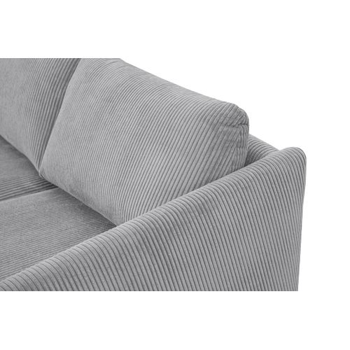 Canapé 2,5 Places Vilt, Tissu Gris Clair