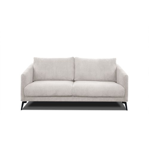 Canapé 2,5 Places Vilt, Tissu Blanc Perle