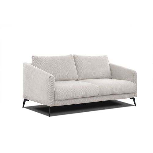 Canapé 2,5 Places Vilt, Tissu Blanc Perle