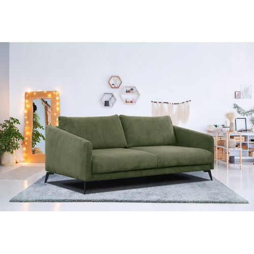Canapé 3 Places Vilt, Tissu Olive