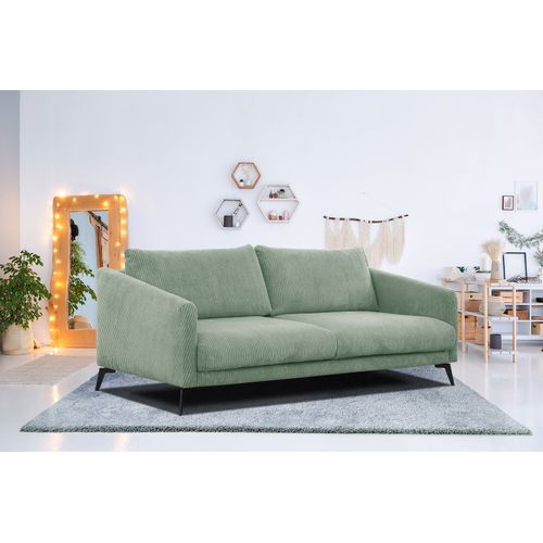 Canapé 3 Places Vilt, Tissu Sauge