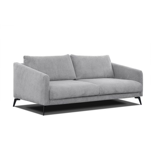 Canapé 3 Places Vilt, Tissu Gris Clair