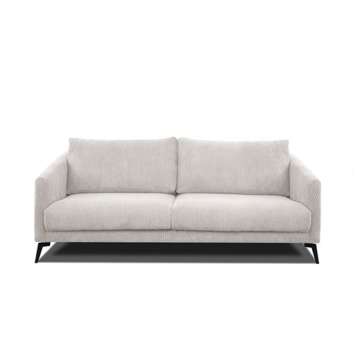 Canapé 3 Places Vilt, Tissu Blanc Perle