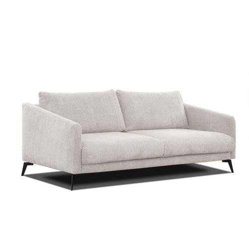 Canapé 3 Places Vilt, Tissu Blanc Perle