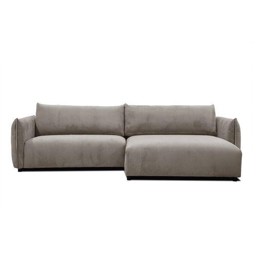 Canapé D'angle Droit 5 Places Tissu Taupe - Tauer