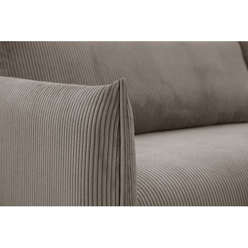 Canapé D'angle Droit 5 Places Tissu Taupe - Tauer