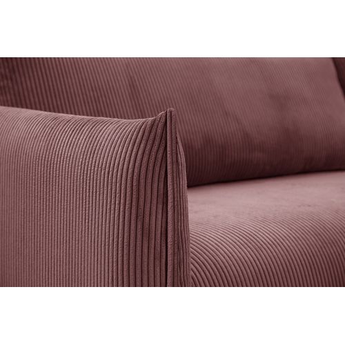 Canapé D'angle Droit 5 Places Tissu Rose - Tauer