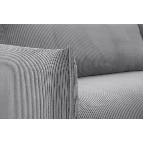 Canapé D'angle Droit 5 Places Tissu Gris Clair - Tauer