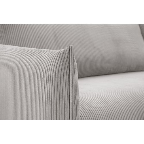 Canapé D'angle Droit 5 Places Tissu Blanc Perle - Tauer