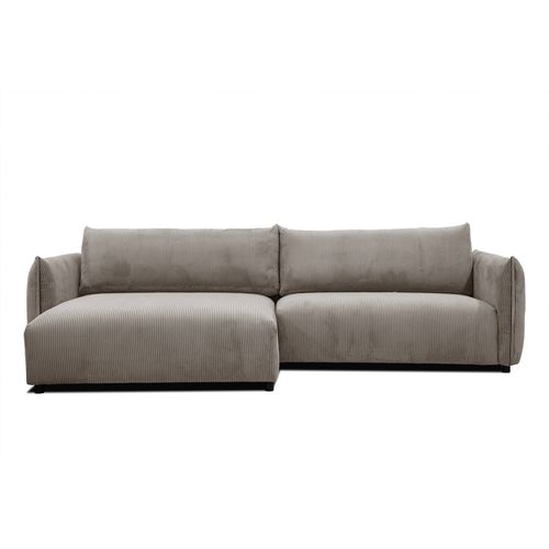 Canapé D'angle Gauche 5 Places Tissu Taupe - Tauer