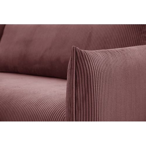 Canapé D'angle Gauche 5 Places Tissu Rose - Tauer