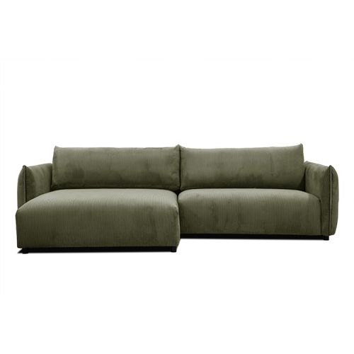 Canapé D'angle Gauche 5 Places Tissu Olive - Tauer