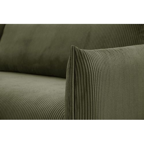 Canapé D'angle Gauche 5 Places Tissu Olive - Tauer