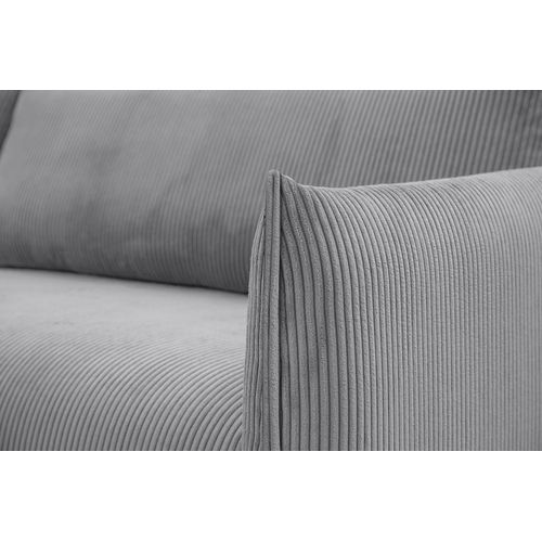 Canapé D'angle Gauche 5 Places Tissu Gris Clair - Tauer