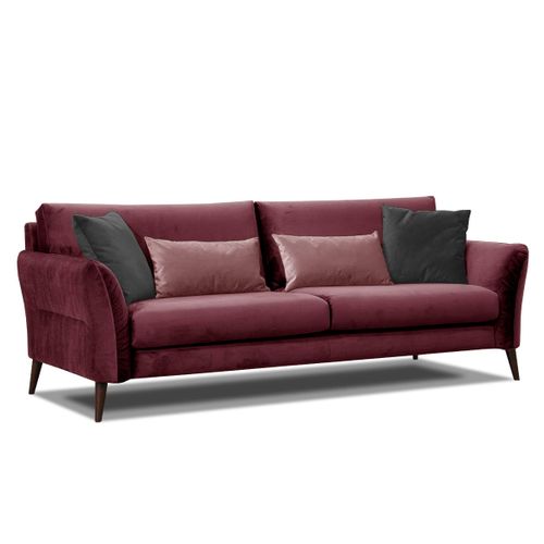 Canapé 2,5-sitzer Tissu Bordeaux - Figari