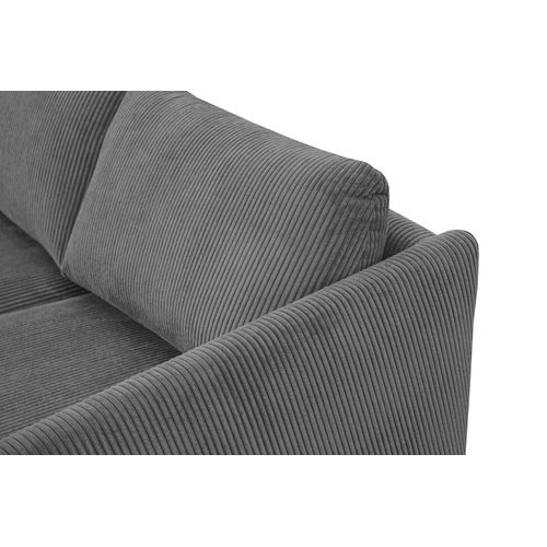 Canapé D'angle Droit 4 Places Vilt, Tissu Gris Foncé