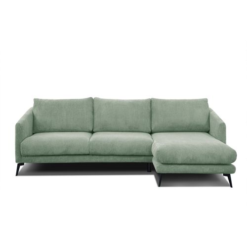 Canapé D'angle Droit 4 Places Vilt, Tissu Sauge