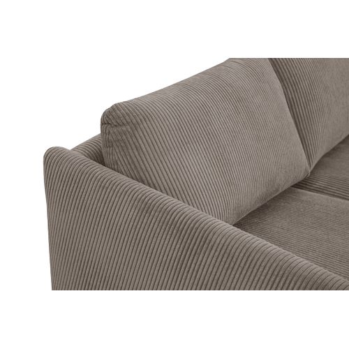 Canapé D'angle Gauche 4 Places Vilt, Tissu Taupe