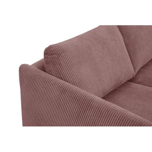 Canapé D'angle Gauche 4 Places Vilt, Tissu Rose