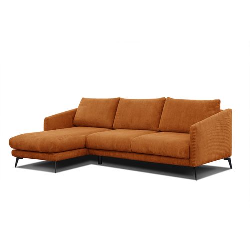 Canapé D'angle Gauche 4 Places Vilt, Tissu Orange