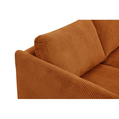 Canapé D'angle Gauche 4 Places Vilt, Tissu Orange