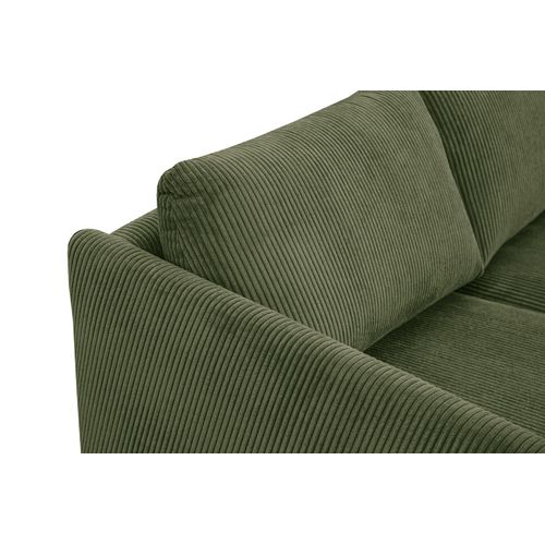 Canapé D'angle Gauche 4 Places Vilt, Tissu Olive