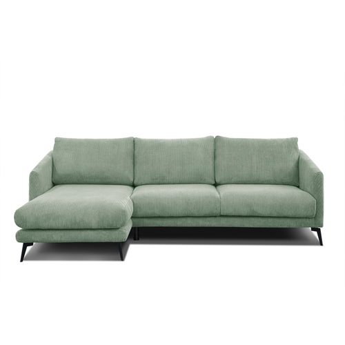 Canapé D'angle Gauche 4 Places Vilt, Tissu Sauge