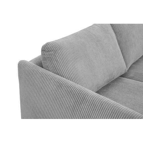 Canapé D'angle Gauche 4 Places Vilt, Tissu Gris Clair