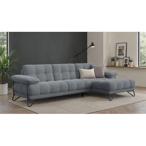 Bubbara Canapé D’angle 4 Places Droit, Gris Foncé