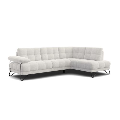 Bubbara Canapé D’angle 5 Places Droit, Crème