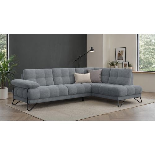 Bubbara Canapé D’angle 5 Places Droit, Gris Foncé