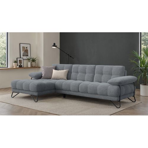 Bubbara Canapé D’angle 4 Places Gauche, Gris Foncé