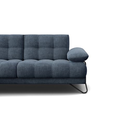 Bubbara Canapé D’angle 4 Places Gauche, Bleu Marine