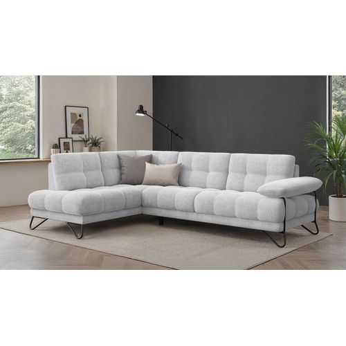 Bubbara Canapé D’angle 5 Places Gauche, Gris Clair