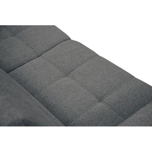 Canapé 3 Places Quartz, Tissu Gris Foncé