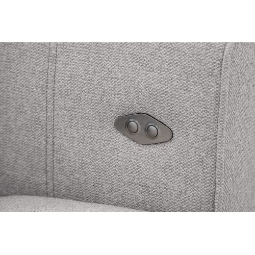 Canapé 3 Places Quartz Avec Siège Extensible Et Appuis-tête Réglables, Tissu Crème