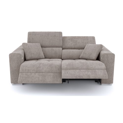 Canapé 3 Places Quartz Avec 2 Relax Électriques, Tissu Beige