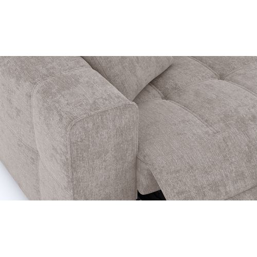 Canapé 3 Places Quartz Avec 2 Relax Électriques, Tissu Beige