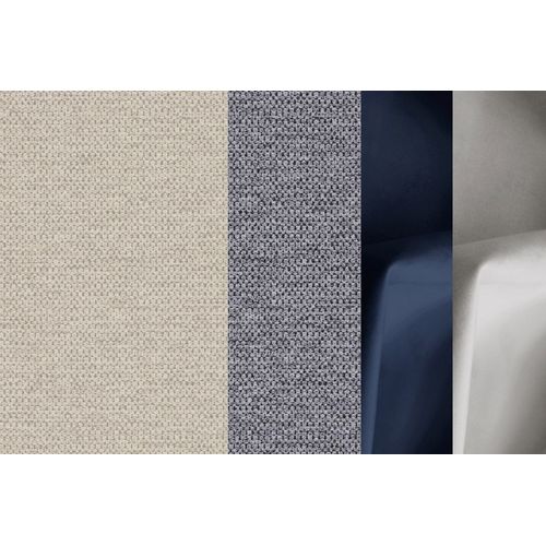 Canapé D'angle Droit 5 Places Tissu Creme - Evento