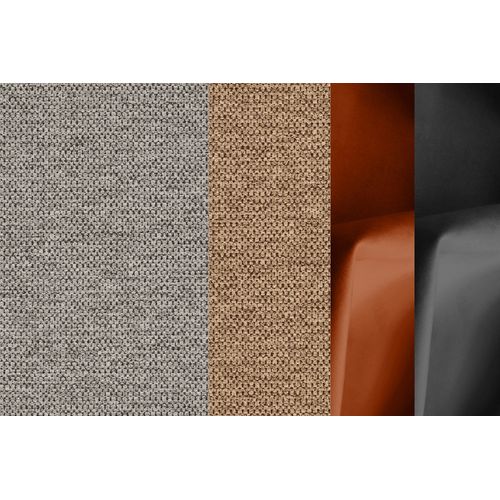 Canapé D'angle Droit 5 Places Tissu Gris Chaud - Evento