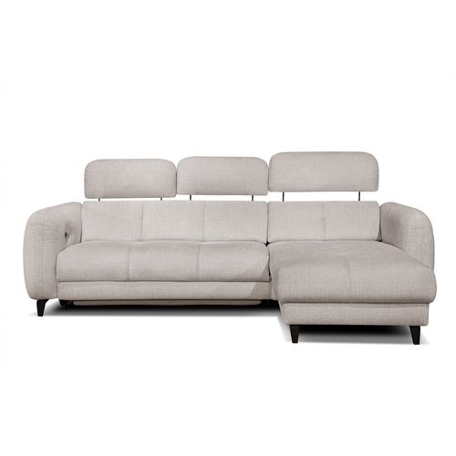 Sven Canapé D'angle Droit 3 Pl, Relax Xl, Appuis-tête Réglables; Crème