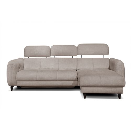 Sven Canapé D'angle Droit 3 Pl, Relax Xl, Appuis-tête Réglables; Beige