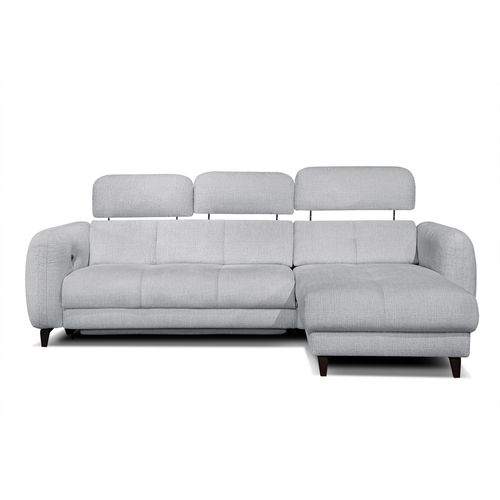 Sven Canapé D'angle Droit 3 Pl, Relax Xl, Appuis-tête Réglables; Gris Clair