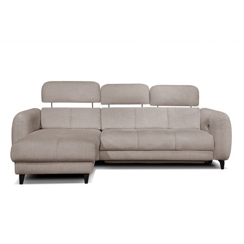 Sven Canapé D'angle Gauche 3 Pl, Relax Xl, Appuis-tête Réglables ; Beige