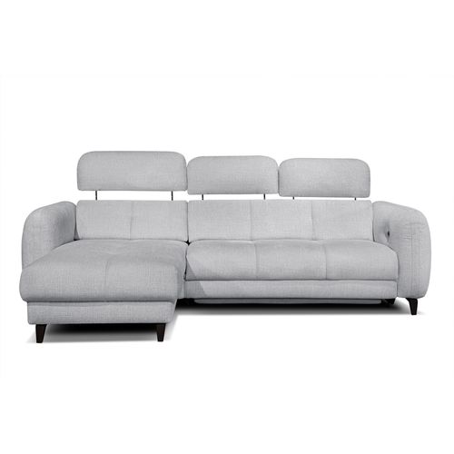 Sven Canapé D'angle Gauche 3 Pl, Relax Xl, Têtières Réglables ; Gris Clair