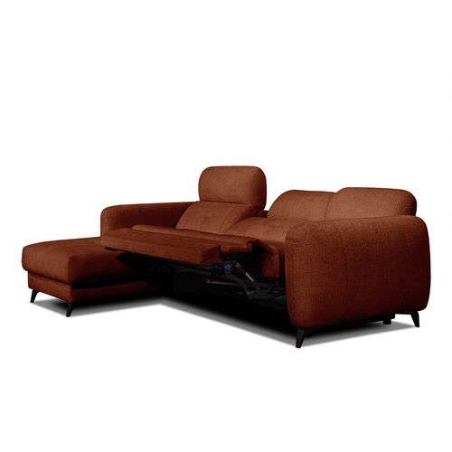 Sven Canapé D'angle Gauche 3 Pl, Relax Xl, Têtières Réglables ; Orange Foncé