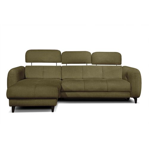Sven Canapé D'angle Gauche 3 Pl, Relax Xl, Têtières Réglables ; Vert Olive