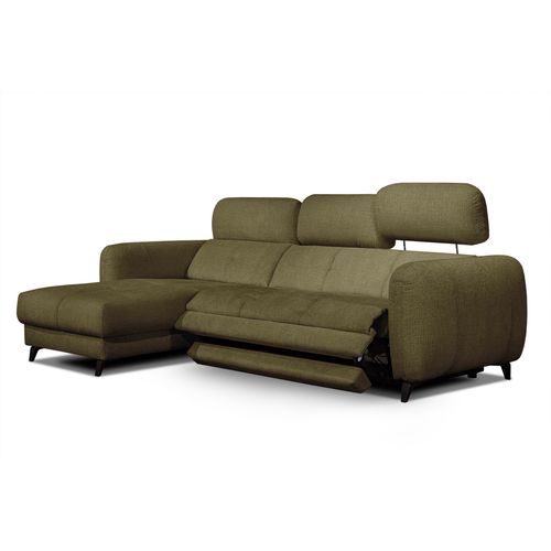 Sven Canapé D'angle Gauche 3 Pl, Relax Xl, Têtières Réglables ; Vert Olive