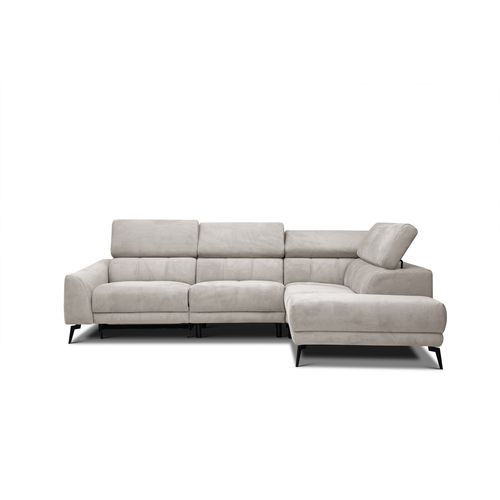 Lars Canapé D'angle  Droit 5 Pl, 1 Relax, Appuis-tête Réglables ; Beige